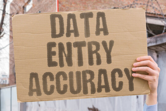 "Data Entry Accuracy" High accuracy in data entry work is more valuable than raw typing speed. DATA. ENTRY. ACCURACY. VALUABLE. SPEED.