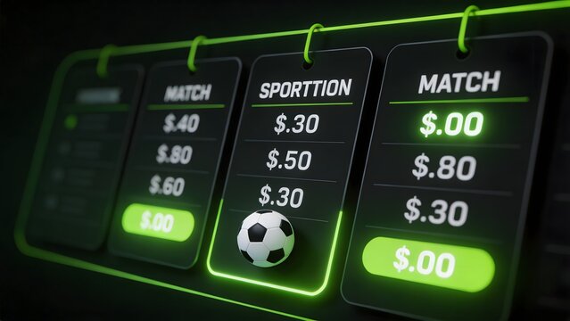 Sports betting UI with match cards and minimal odds indicators.