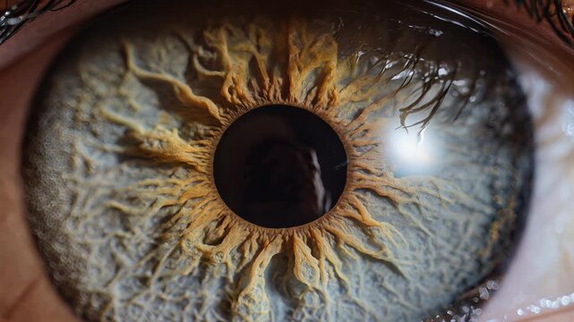 Extreme Close-up of Human Eye Iris Macro Detail