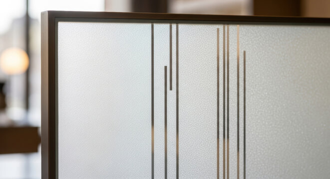 Close-up of a modern white panel cabinet with clean lines