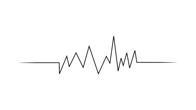 Black line graph showing financial market volatility with sudden peaks and drops financial volatility