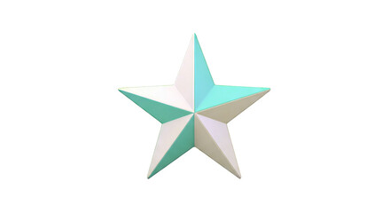 Obraz premium 3D Star Shape with Yellow and Green Sections