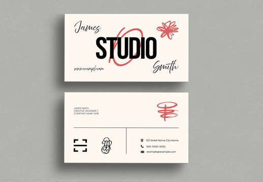Minimal Creative Studio Business Card Template