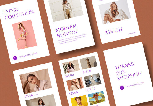 Modern Fashion Sale Social Media Post Template Collection Set