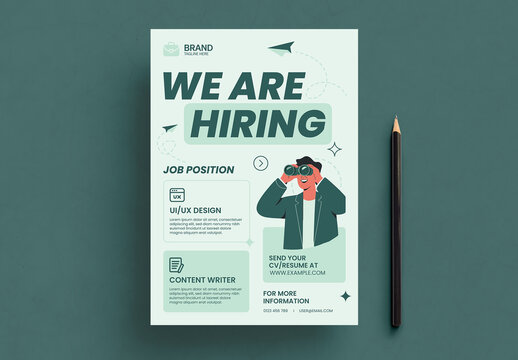 We are Hiring Job Vacancy Flyer Template
