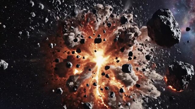 Nuclear Missile Shatters Giant Asteroid In Deep Space Explosion