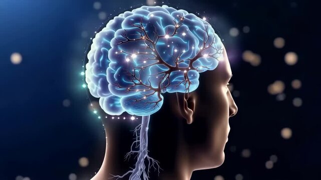 Human Mind Neural Activity Thinking Concept Background