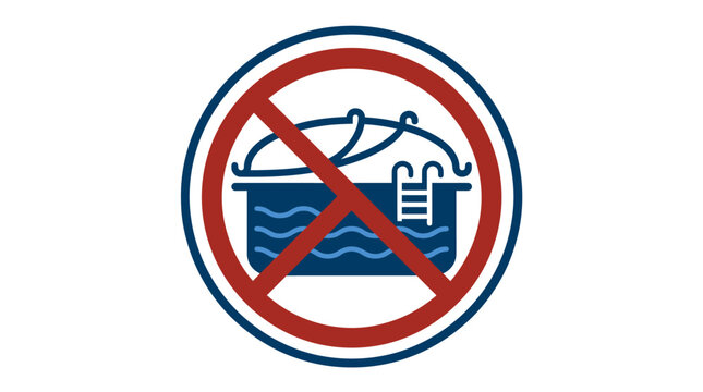 No Swimming Pool Allowed Sign