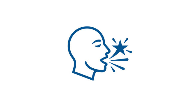 Icon of a Person Speaking or Yelling Out Loud