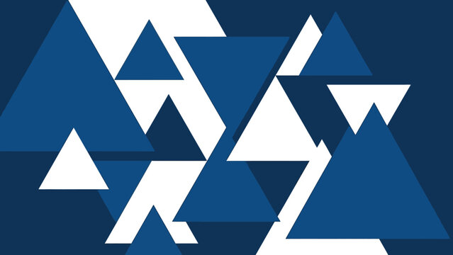 Geometric shapes blue white.