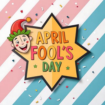 Celebrate april fool's day with joyful pranks a colorful star design for hilarious fools day fun and merriment