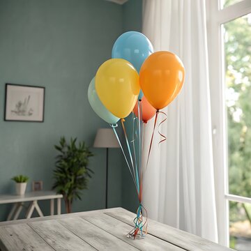 Festive fools day celebration colorful balloons and decorations for april 1st pranks and joyful merriment