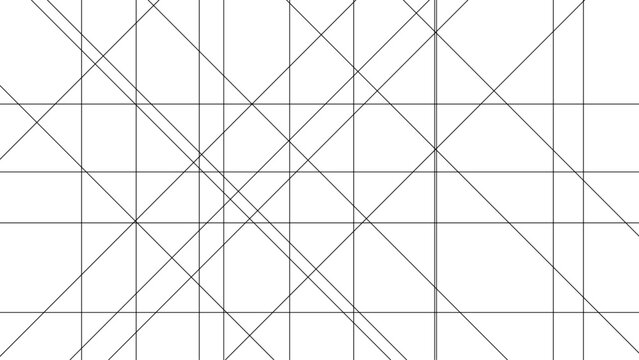 Minimal Abstract Intersecting Line Background with Thin Black Diagonal Lines on Light Gray, Clean Geometric Linear Design for Architecture, Technology and Modern Creative Layouts