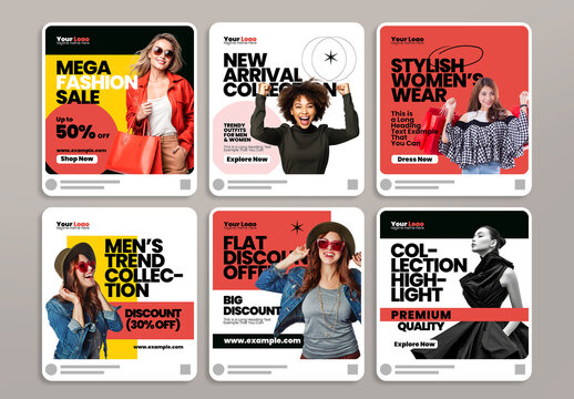 Mega Fashion Sale Social Media Template