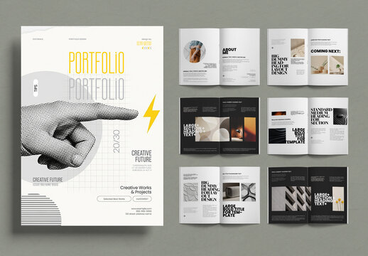 Minimal Creative Portfolio Brochure Template with Modern Editorial Layout