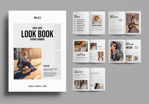 Modern Fashion Lookbook Magazine Layout Template