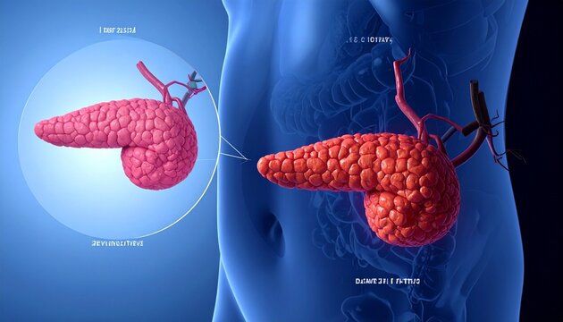 &ldquo;Pancreas highlighted in abdominal cavity.&rdquo;