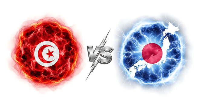 A red and blue explosion with a white background