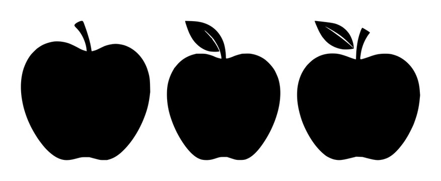 Apple teacher icon set with solid black outline on white background featuring teacher symbol, education, apple icon with educational and teaching elements