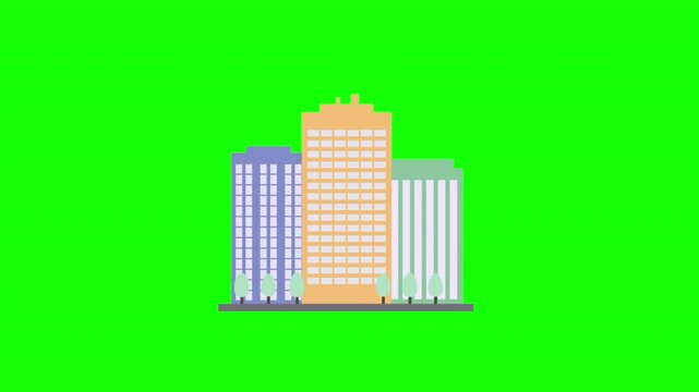 Business Office icon loop animation with alpha channel, transparent background, ProRes 444