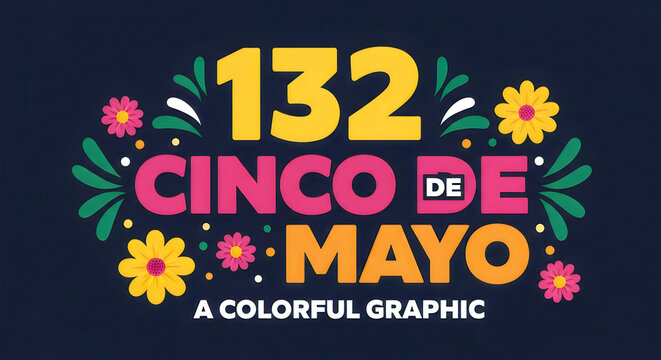 A vibrant cinco de mayo graphic celebrating the festive holiday.