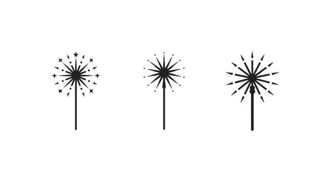 Dandelion clock seed dispersal illustrations for design elements  symbolizing nature and growth and new beginnings