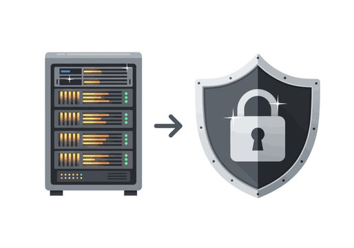 Secure server migration to protected shield with lock