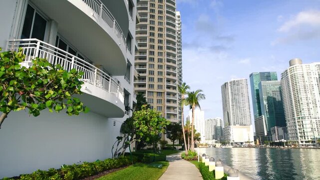 Downtown Miami from Brickell Key
