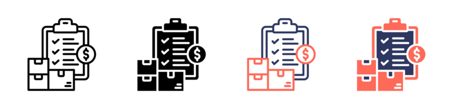 procurement icon set multiple style collection