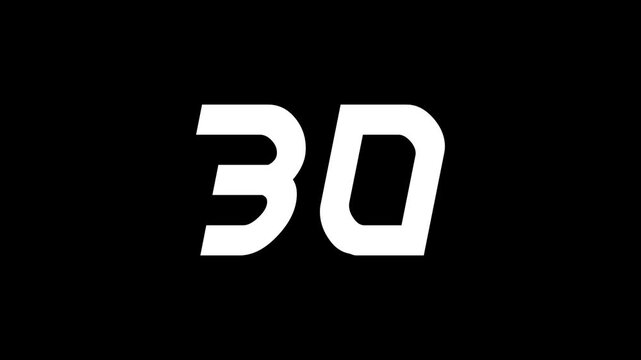 Digit counter from 0 to 30	
