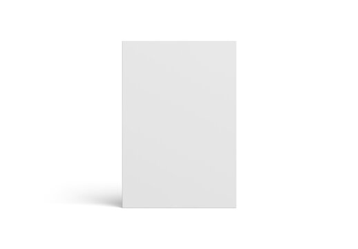 Magazine cover isolated on transparent background. Cut out blank brochure mockup 3D rendering