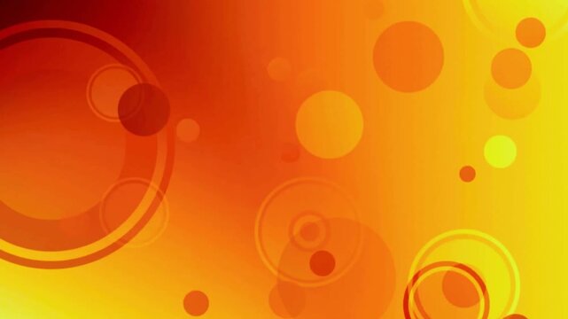 Vibrant orange background with dynamic overlapping circles