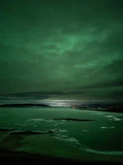 The Aurora Borealis, the northern lights, showing up above Castlegoland in County Donegal, Ireland © Lukassek