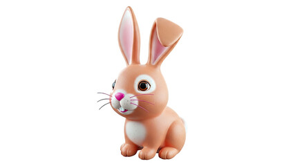 Obraz premium Cute 3D Rendered Orange Bunny