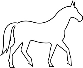 Fototapeta premium silhouette horse icon, showing different phases of a running horse gait cycle, gallop vector burst dynamic shape powerful motion, for equine wildlife design collection template art icon pack