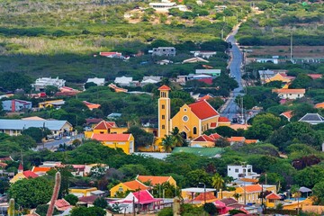 View on the Rincon village, Bonaire, Caribbean Netherlands