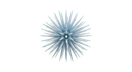 Naklejka premium Abstract Blue Spiky Geometric Form