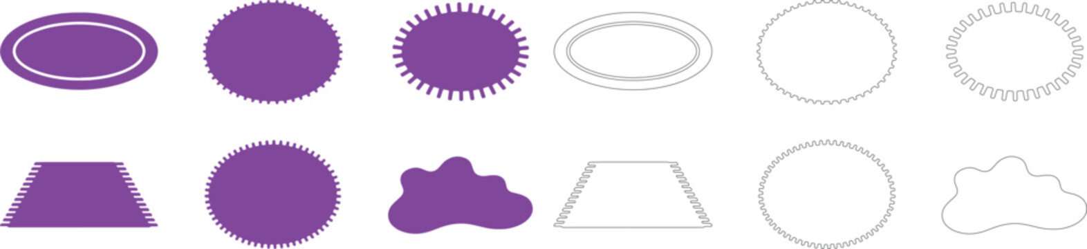 Soft rug blob oval shapes