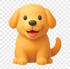 Obraz premium Pets and Accessories Vector Icon Set | 3D icon set | a golden retriever puppy