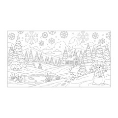 Fototapeta premium A landscape with trees and a stream Vector