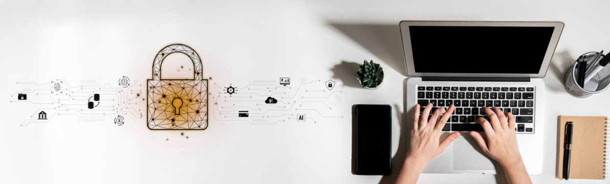 Cyber security safeguards data and systems. Cyber security uses AI, digital security protects cloud, Cyber security defends finance, and ensures access control. Latch