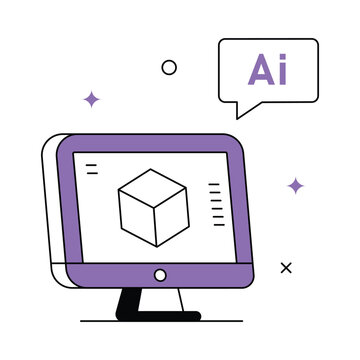 3d Modeling Vector icon Eps 10 File    