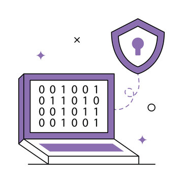 Binary Coding Vector icon Eps 10 File    