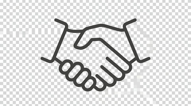 Handshake icon, business partnership symbol, agreement handshake, vector handshake