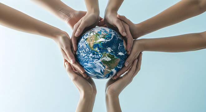 World environment day hands protecting earth global unity for environmental sustainability