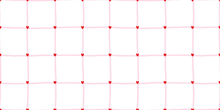 Cute patchwork floral with seamless pattern spring and quilt kid flower. Kawaii notebook holiday with plaid heart pink and gingham print illustration. Summer color cute with blanket daisy.