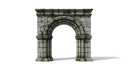 Obraz premium The historic Arc de Triomphe stands as a monumental stone symbol of triumph and ancient architecture against the city sky, marking a famous landmark in Paris, France