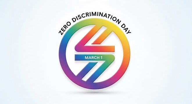 Zero Discrimination Day awareness campaign symbol.
