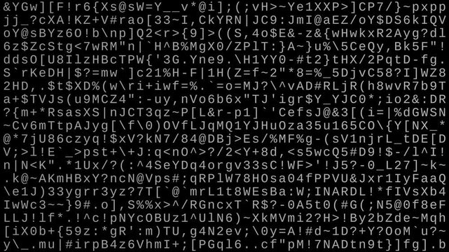 White animated letters, numbers, and special characters forming and fading in a grid pattern on a black background, seamless loop with hacking effect, 4K.