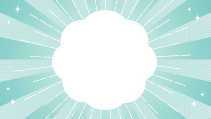 Mint green abstract background with copy space and white frame for sale promotion banner design ミントグリーン 抽象背景 白い枠 コピースペース セール バナー用 グラデーション背景 ©  camellia